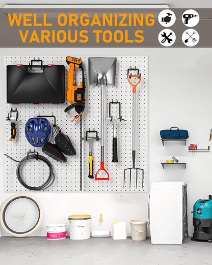 INCLY 36 Pack Heavy Duty Pegboard Hooks, 1/4" Pegboard Drill Holder Tool - Image 7
