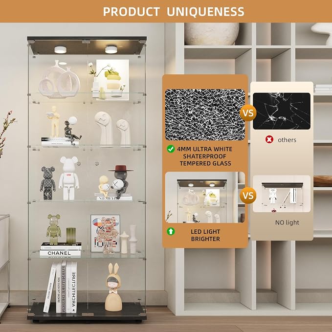 Beauty4U Glass Display Cabinet - Image 5