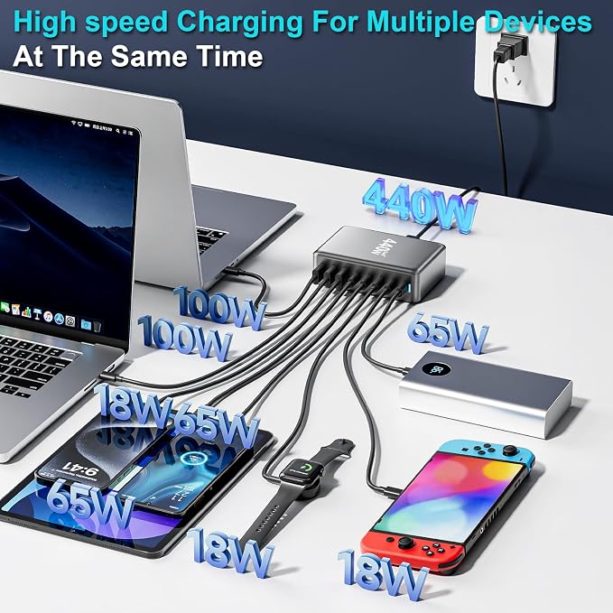 440W USB C Charger Block, Laptop Charger Adapter Compatible - Image 2