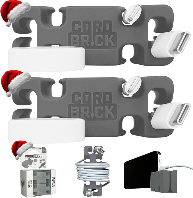 CordBrick Stocking Stuffers for Adults Cord Management Weighted Cord Holder by CordBrick