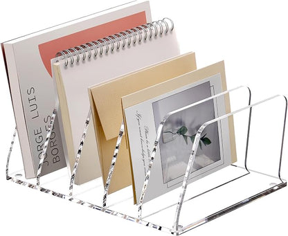 SANRUI Acrylic File Organizer for Desk, Mail Envelope Document Organization by SANRUI