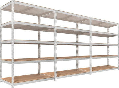 HOMEDANT 5 Tier Storage Shelves Adjustable Laminated Boltless Garage Metal by TheBestOrganizingSolution