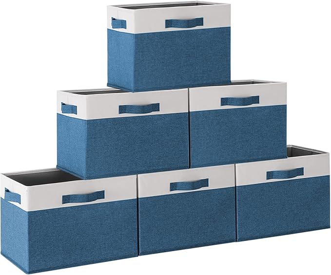 GhvyenntteS 6 Pack Fabric Storage Bins, Foldable Storage Baskets by GhvyenntteS