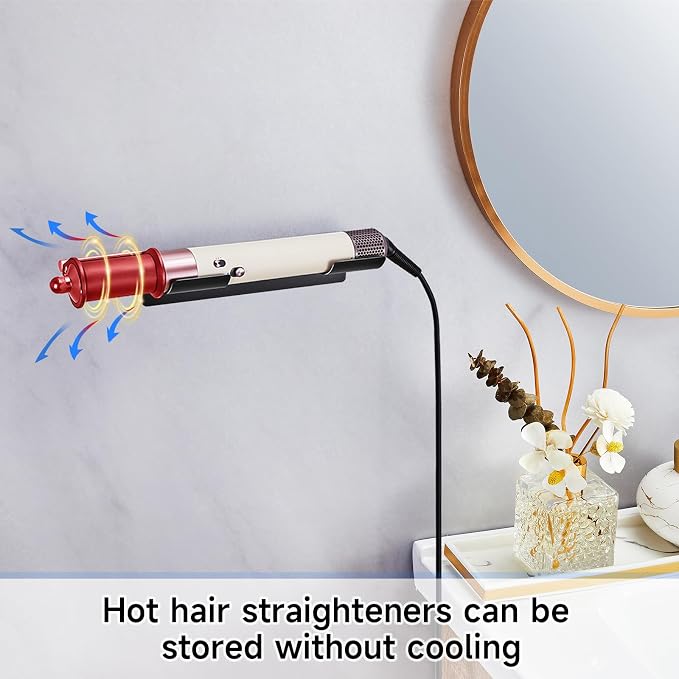 2 PCS Wall Mount Curling Iron Holder and Hair Tool Organizer - Image 8