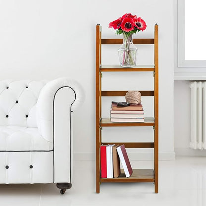 Casual Home 3-Shelf Folding Bookcase-Honey Oak - Image 2