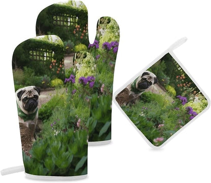DOD in The Garden Oven Mitts and Pot Holders 3pcs Set | Polyester Heat - Image 6