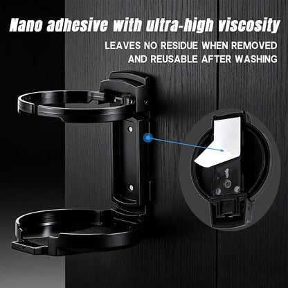 LITTLEMOLE 2PCS Adjustable Folding Cup Holder, Wall Mounted Cup Holder - Image 3