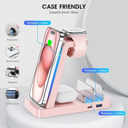 Wireless Charger for iPhone - 5 in 1 Charging Station for Multiple Devices - Image 6