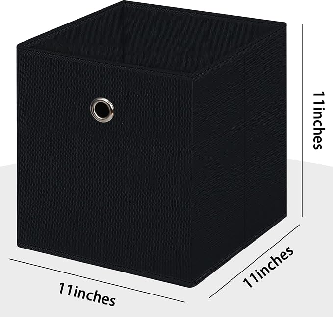 Foldable Storage Cubes Bins, 11 Inch Cloth Storage Cube Fabric Storage Box - Image 2