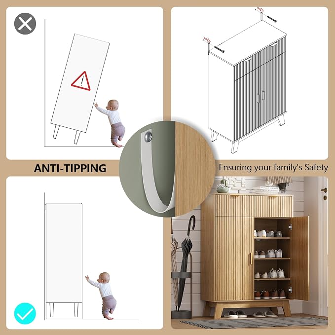 Shoe Cabinet Storage for Entryway - Image 6