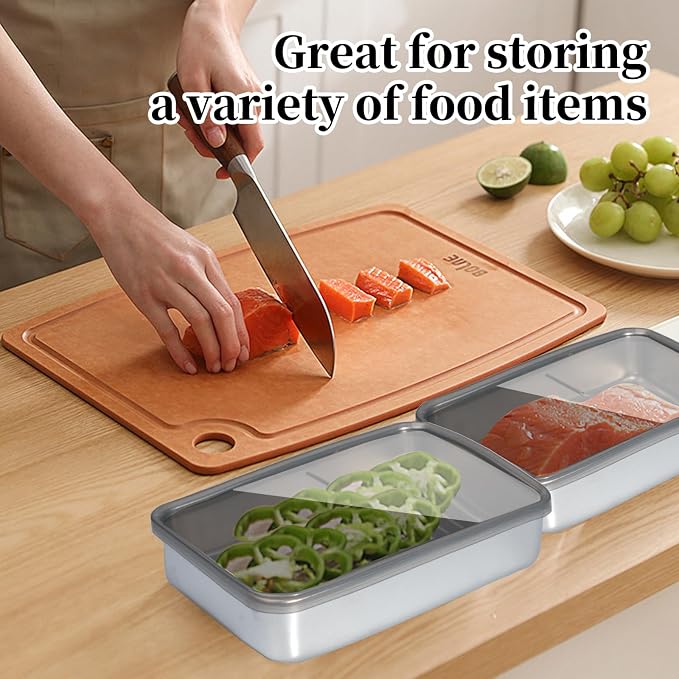 10 Pack Bacon Cheese Meat Storage Container Stainless Steel Airtight Storage - Image 7