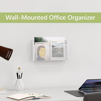 EasyPAG Wall File Organizer, Metal Mesh Hanging File Folder Holder - Image 4