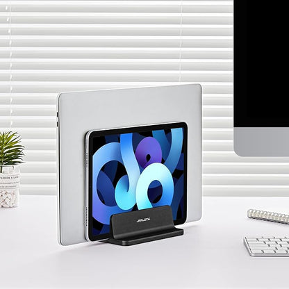 JARLINK Vertical Laptop Stand, Adjustable Aluminum Desktop Holder, Space-saving - Image 8