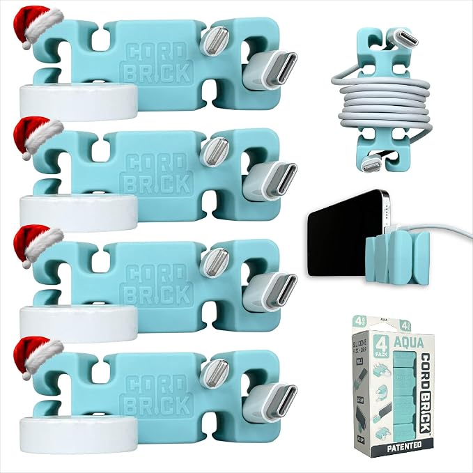 CordBrick Stocking Stuffers for Adults Cord Management Weighted Cord Holder by CordBrick