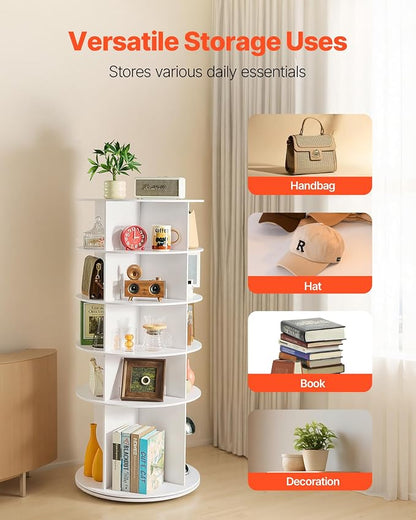 VEVOR 5 Tiers Rotating Shoe Rack Tower, 360° Spinning Shoe Rack, Revolving - Image 8