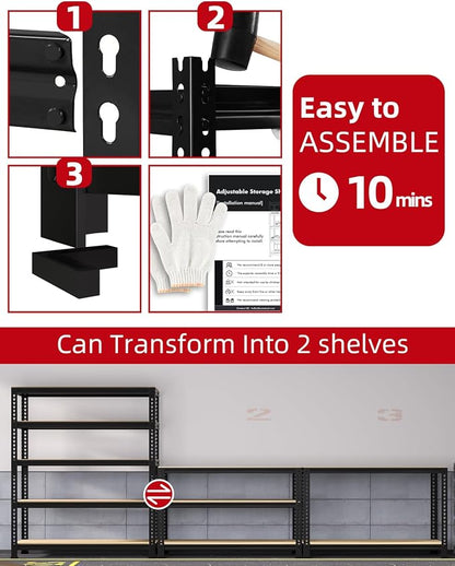 PrimeZone 36" x 16" x 72" Heavy Duty Storage Shelves - Image 8