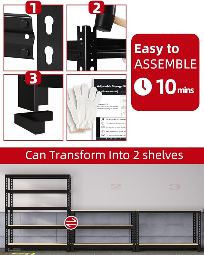 PrimeZone Heavy Duty Garage Storage Shelves - Image 8