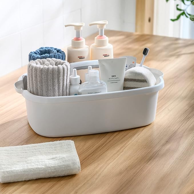 ALINK Large Plastic Shower Caddy Tote, Portable Storage Caddy Basket Organizer - Image 5