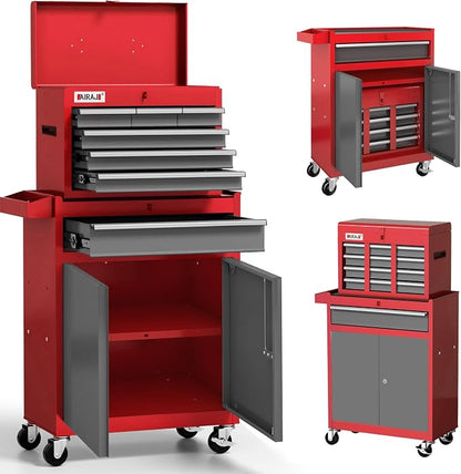 AIRAJ 7-Drawer Tool Chest with Wheels | 40'' H Rolling Tool Chest | Detachable by AIRAJ