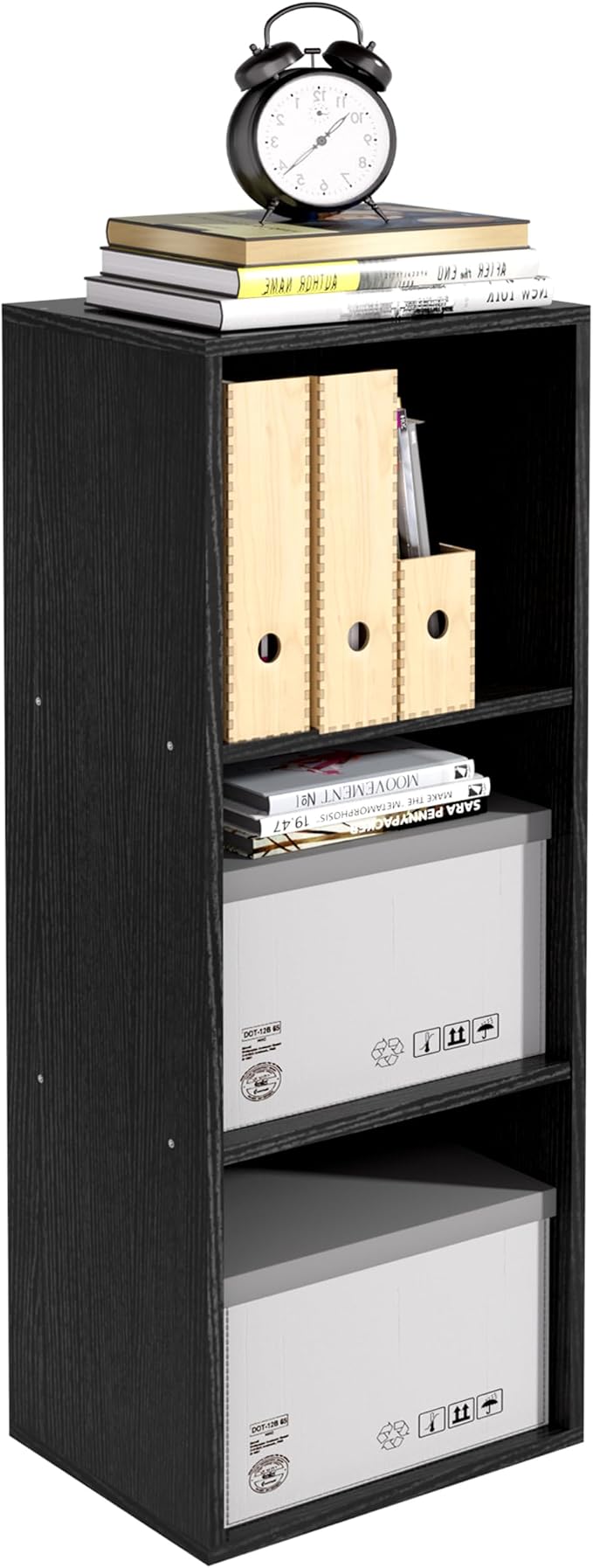 Wooden 3 Cube Storage Organizer, 3 Tier Storage Cubes Storage Display Cubby by NewBeth