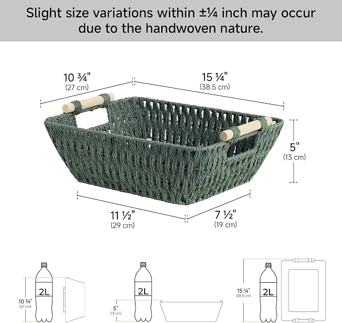 StorageWorks Large Wicker Storage Basket - Image 3