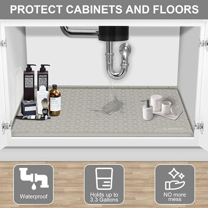 Under Sink Mat, Kitchen Cabinet Shelf Protector, Fits 36 inch Standard Cabinet - Image 4