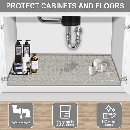 Under Sink Mat, Kitchen Cabinet Shelf Protector, Fits 36 inch Standard Cabinet - Image 4