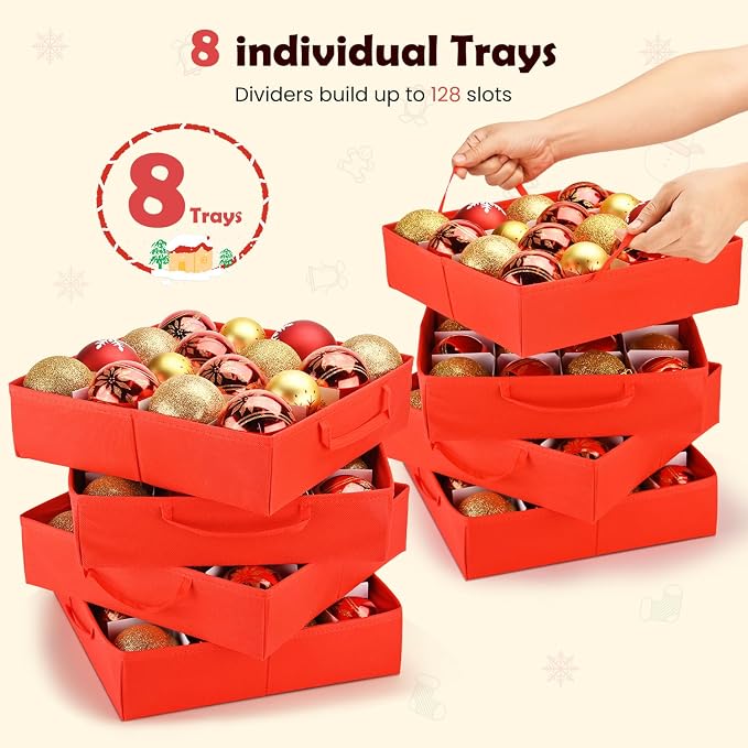 Plastic Christmas Ornament Storage Box - Image 5
