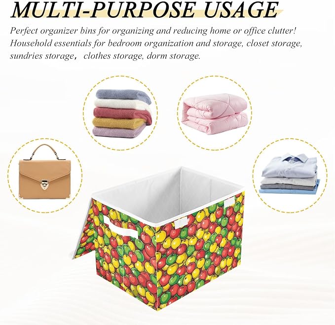 Storage Bins with Lids Storage Containers Storage Box with Handles Storage - Image 5