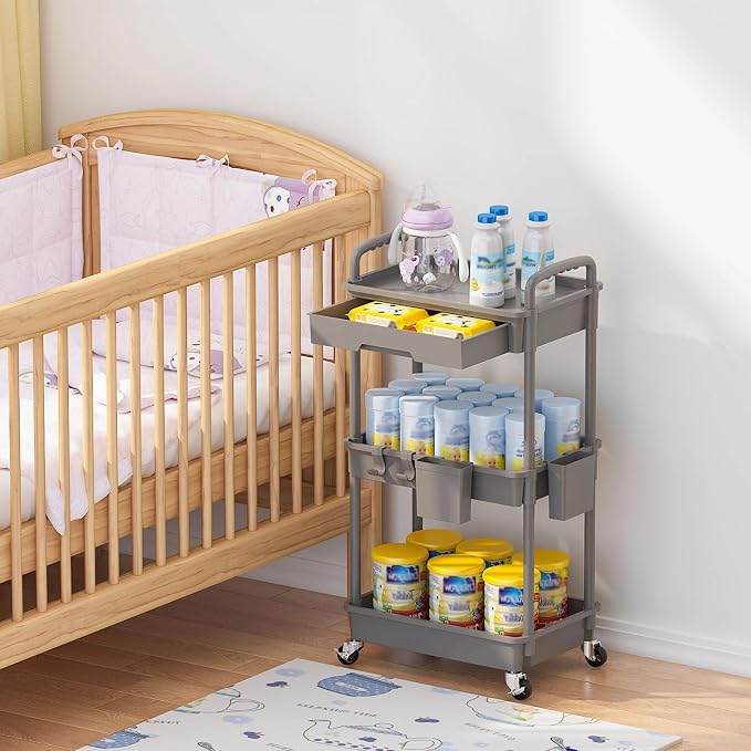 3 Tier Rolling Utility Cart - Image 7