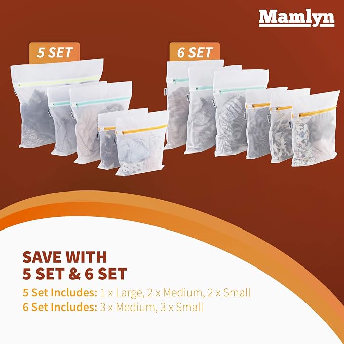 Mamlyn Mesh Laundry Bag for Delicates, Wash Bags for Underwear and Lingerie - Image 8