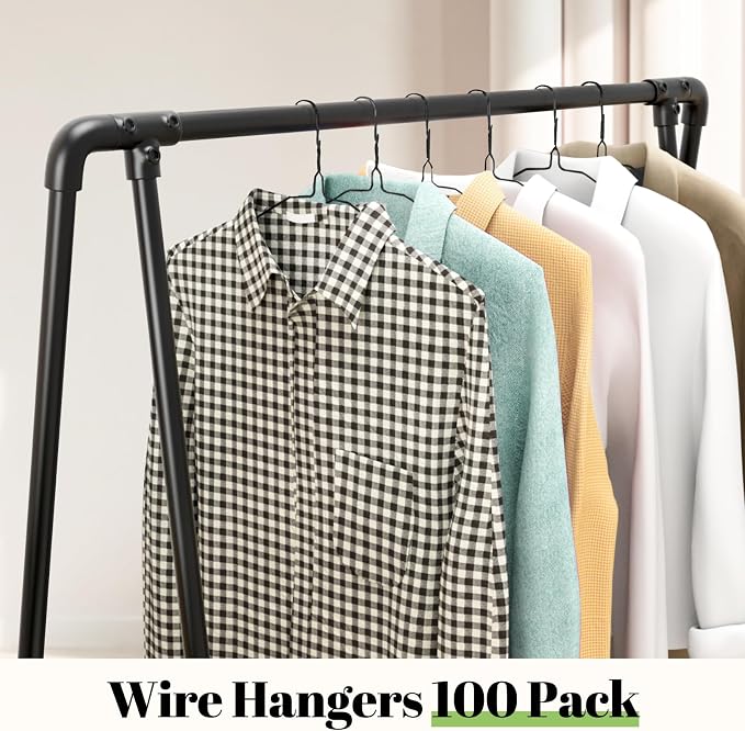 Wire Metal Hangers 100 Pack, Bulk Dry Cleaner Hangers - Image 7