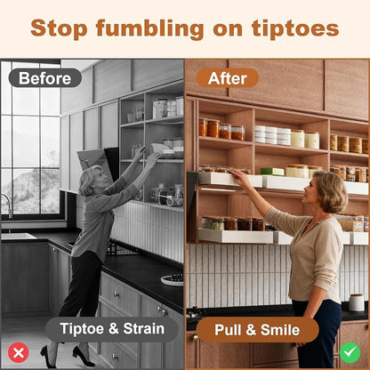 Fokyfok Pull out Cabinet Organizer, Width and Depth Expandable, No Drill - Image 3
