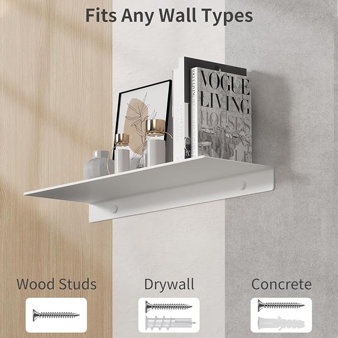 Danpoo 16 inch White Floating Shelf - Image 7