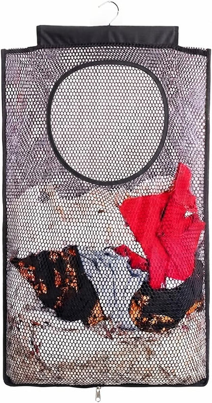 ALYER Breathable Mesh Laundry Hamper, Foldable Hanging Closet Storage Basket by ALYER