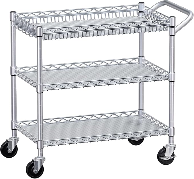 WDT 990Lbs Capacity Heavy Duty Rolling Utility Cart, NSF Rolling Carts - Image 8