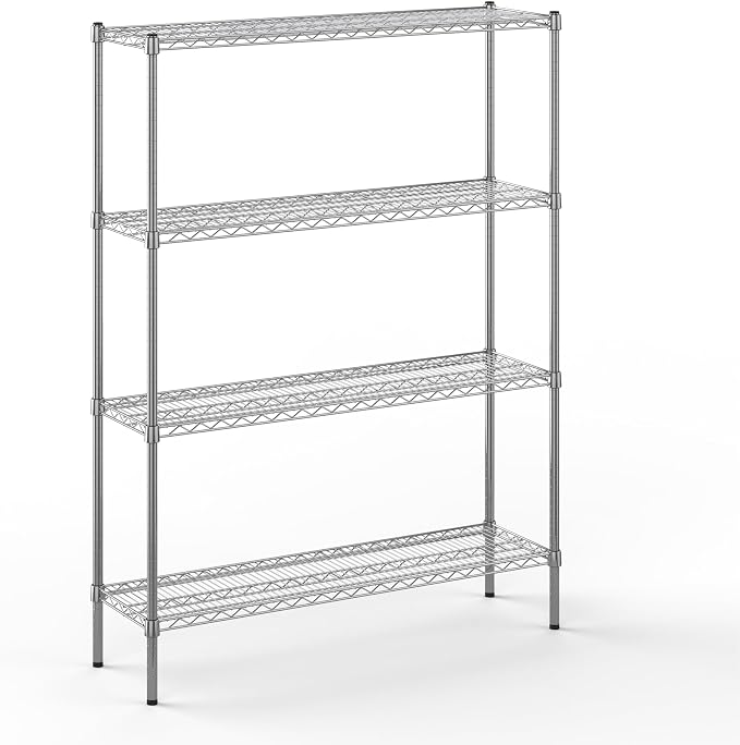 14" Deep x 48" Wide x 64" Height Wire Shelving Kit | 4-Tier | NSF Commercial by Regal+Altair