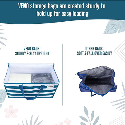 VENO 6 Pack Heavy Duty Moving Bags, Clothes and Comforter Storage Bags - Image 6