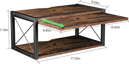 2-Tier Floating Nightstand, Wall Mounted Bedside Table, Wood Bedside Shelf Wall - Image 3