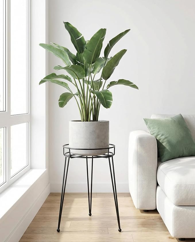 Midcentury Modern Metal Potted Plant Stand 18.7 inches Tall Flower Pot Holder - Image 4