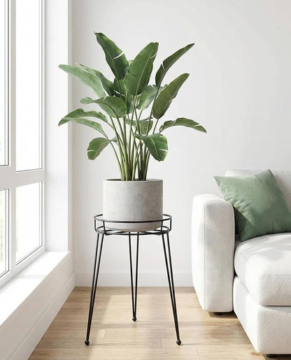 Midcentury Modern Metal Potted Plant Stand 18.7 inches Tall Flower Pot Holder - Image 4