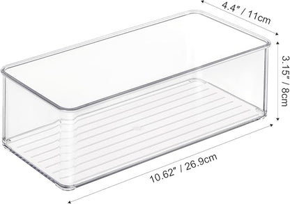 4 PACK Freezer Organizer Bins Clear Stackable Storage Bins - Image 3
