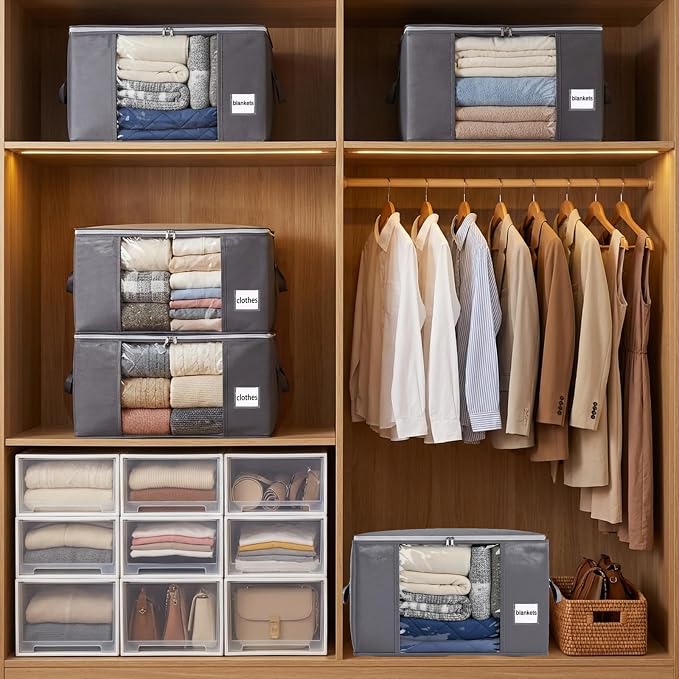 YGEOMER Blanket Storage Bags Clothes Organizers Closet Containers - Image 7