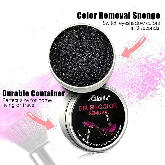 TailaiMei 4 Pack Color Removal Cleaner Sponge, Quickly & Easily Clean Makeup - Image 5