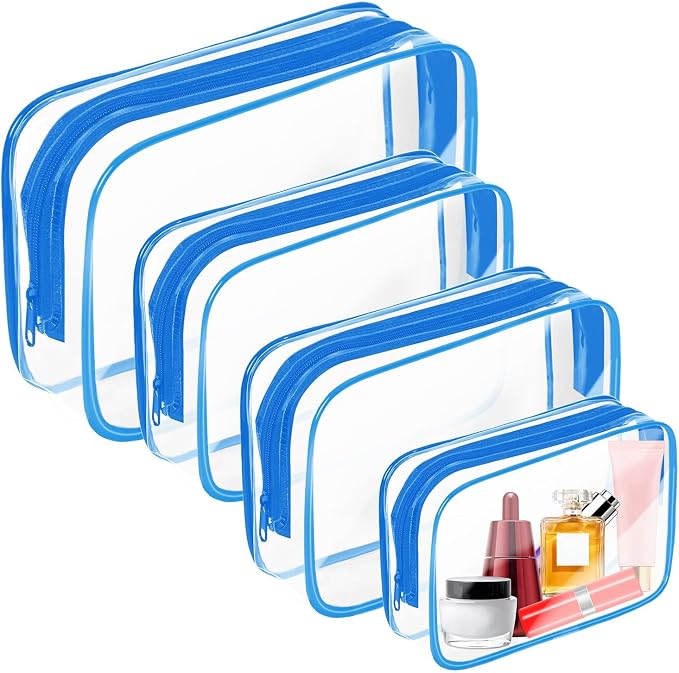AURUZA Clear Makeup Bag, Portable Travel Toiletry Bags by AURUZA