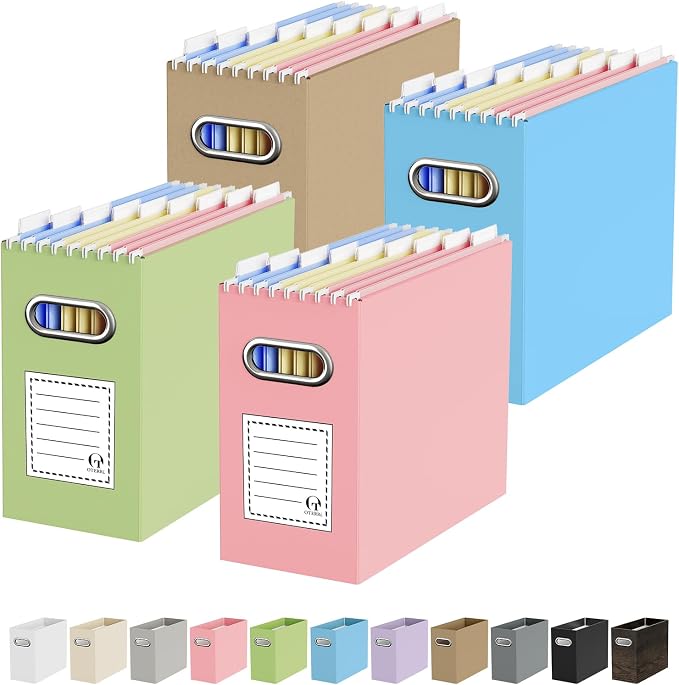 Portable Collapsible Cardboard File Box by Oterri