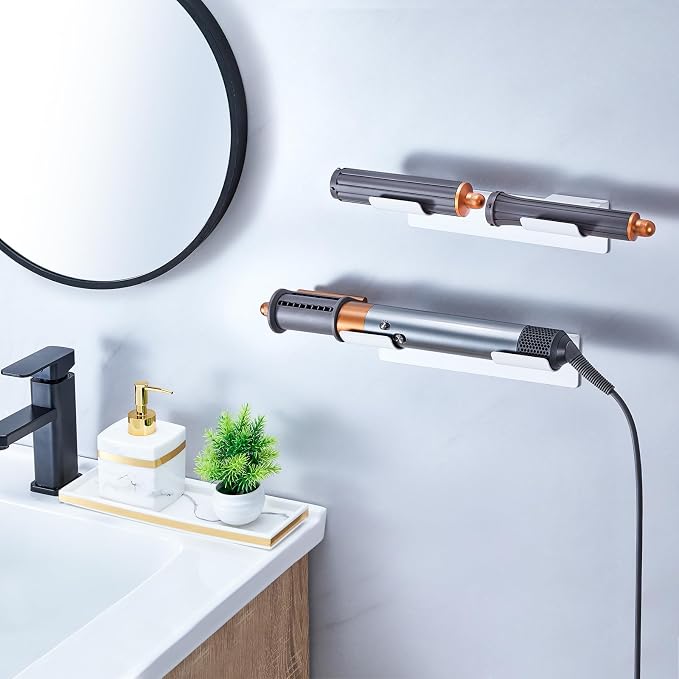 2 PCS Wall Mount Curling Iron Holder and Hair Tool Organizer - Image 8