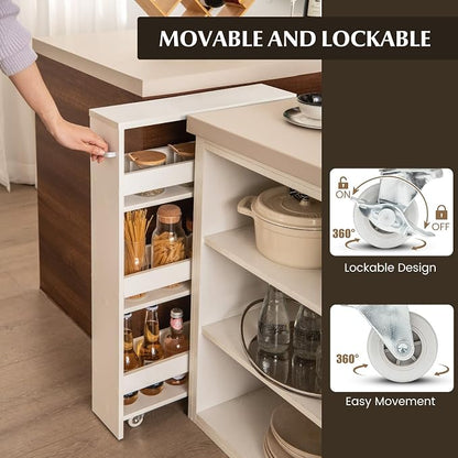 LOKO Slim Storage Cart, 4-Tier Rolling Cart - Image 3