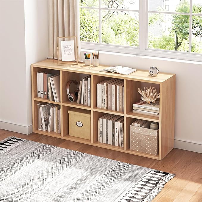 NELYE 8 Cube Organizer Bookcase Oak Open Shelf | Suitable by NELYE