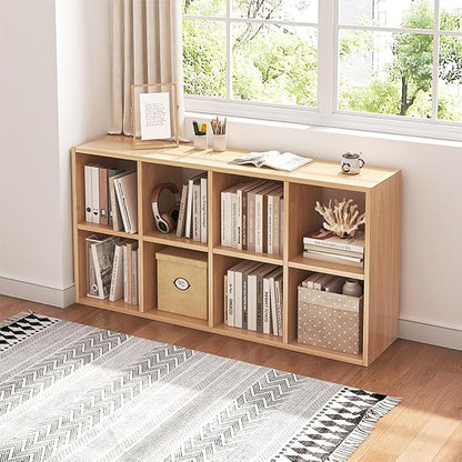 NELYE 8 Cube Organizer Bookcase Oak Open Shelf | Suitable by NELYE
